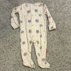 Magnetic Me Cream Footie with Moon Design